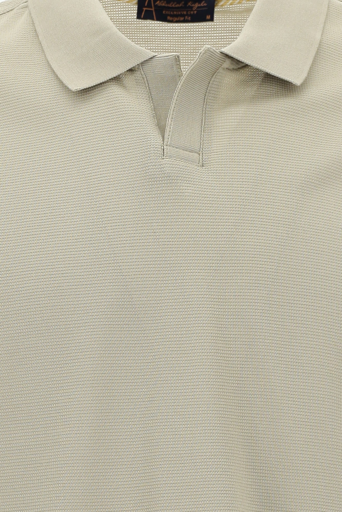 Açık Vizon Polo Yaka Regular Fit Merserize Pamuk T-shirt