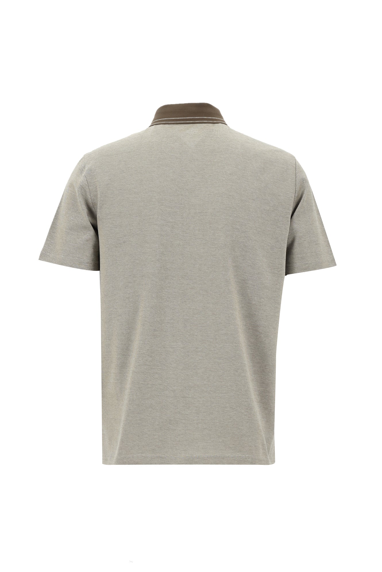 Açık Kahve  Polo Yaka Regular Fit Nakışlı Merserize Pamuk T-shirt