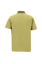 Açık Sarı Polo Yaka Regular Fit Nakışlı Merserize Pamuk T-shirt