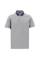 Orta Mor Polo Yaka Regular Fit Nakışlı Merserize Pamuk T-shirt