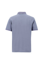 Açık Mavi Polo Yaka Regular Fit Nakışlı Merserize Pamuk T-shirt