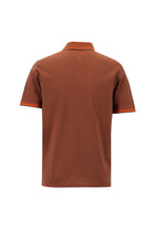 Açık Kahve  Polo Yaka Regular Fit Nakışlı Merserize Pamuk T-shirt