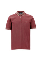 Koyu Bordo Polo Yaka Regular Fit Nakışlı Merserize Pamuk T-shirt
