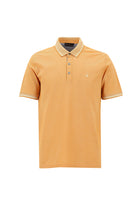 Açık Turuncu Polo Yaka Regular Fit Nakışlı Merserize Pamuk T-shirt