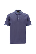 Mor Polo Yaka Regular Fit Nakışlı Merserize Pamuk T-shirt