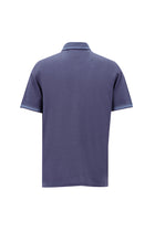 Mor Polo Yaka Regular Fit Nakışlı Merserize Pamuk T-shirt