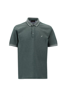 Nefti Polo Yaka Regular Fit Nakışlı Merserize Pamuk T-shirt