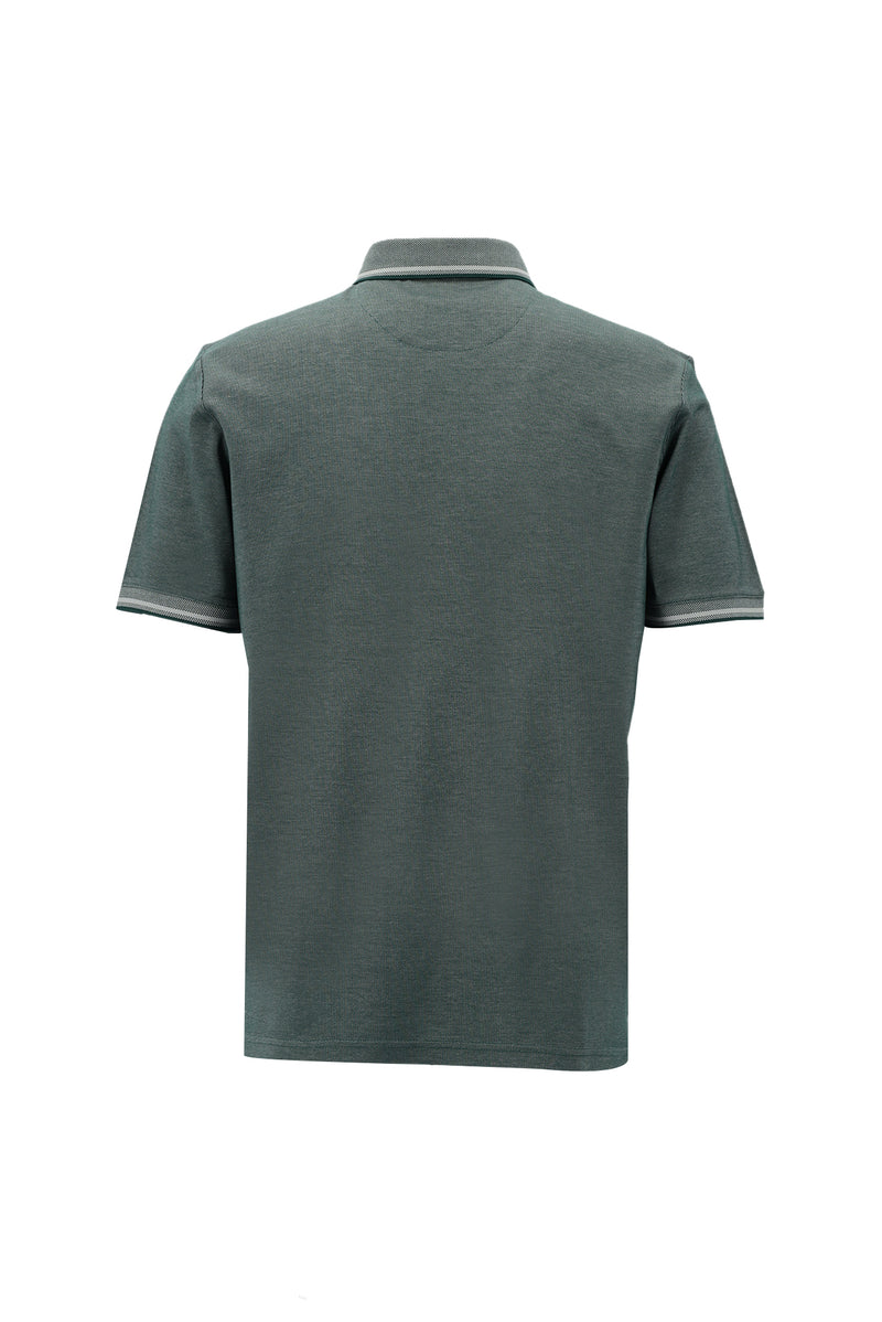 Nefti Polo Yaka Regular Fit Nakışlı Merserize Pamuk T-shirt