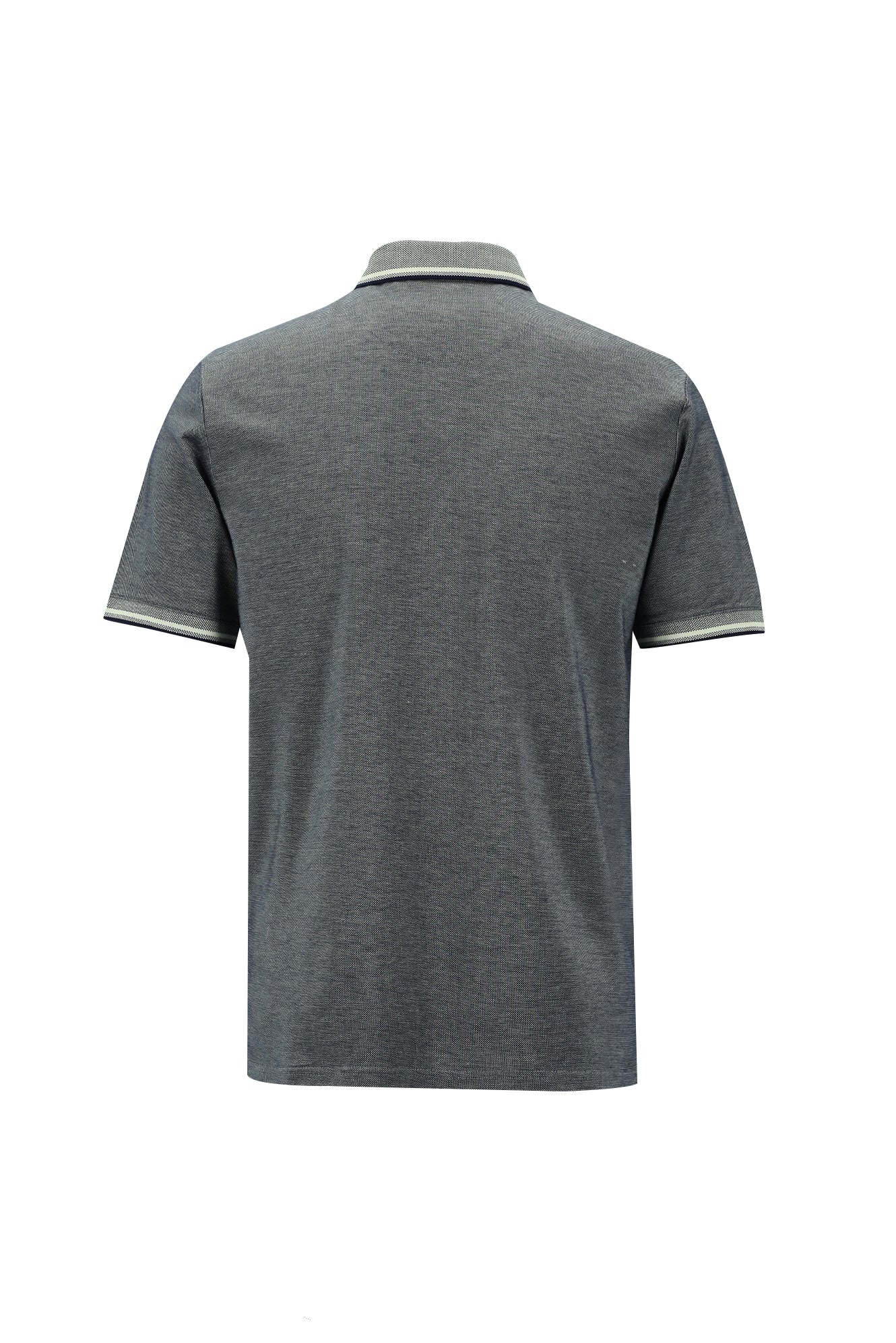 Su Yeşili Polo Yaka Regular Fit Nakışlı Merserize Pamuk T-shirt