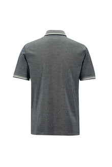 Su Yeşili Polo Yaka Regular Fit Nakışlı Merserize Pamuk T-shirt