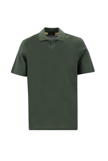 Orta Haki Polo Yaka Regular Fit Merserize Pamuk T-shirt-Abdullah Ki??l?