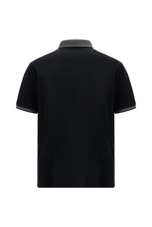 Koyu Lacivert Regular Fit Desenli Nakışlı Pamuklu Polo Yaka T-shirt