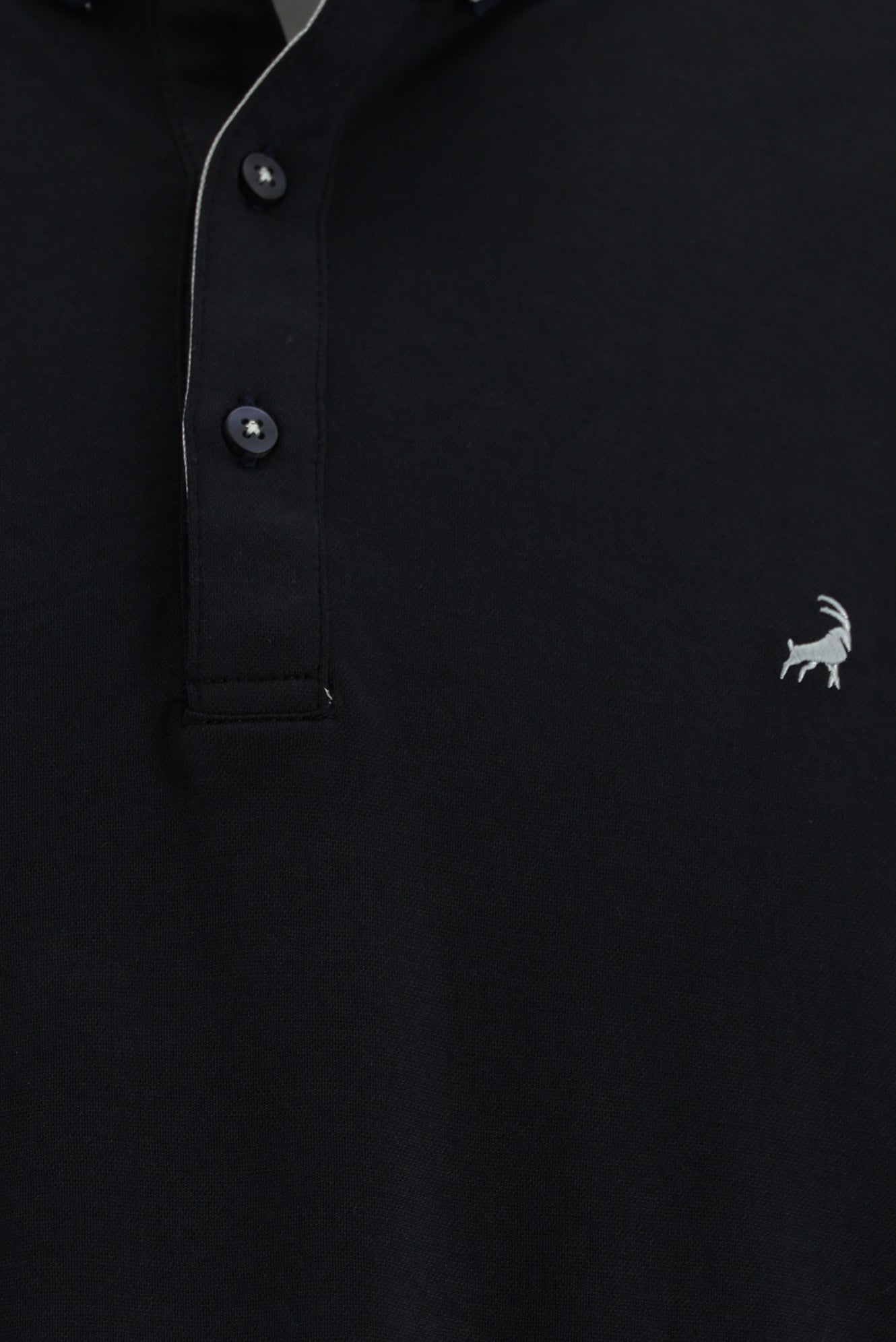 Koyu Lacivert Regular Fit Desenli Nakışlı Pamuklu Polo Yaka T-shirt