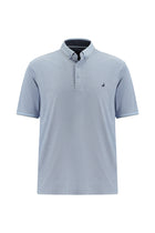Açık Mavi Regular Fit Desenli Nakışlı Pamuklu Polo Yaka T-shirt