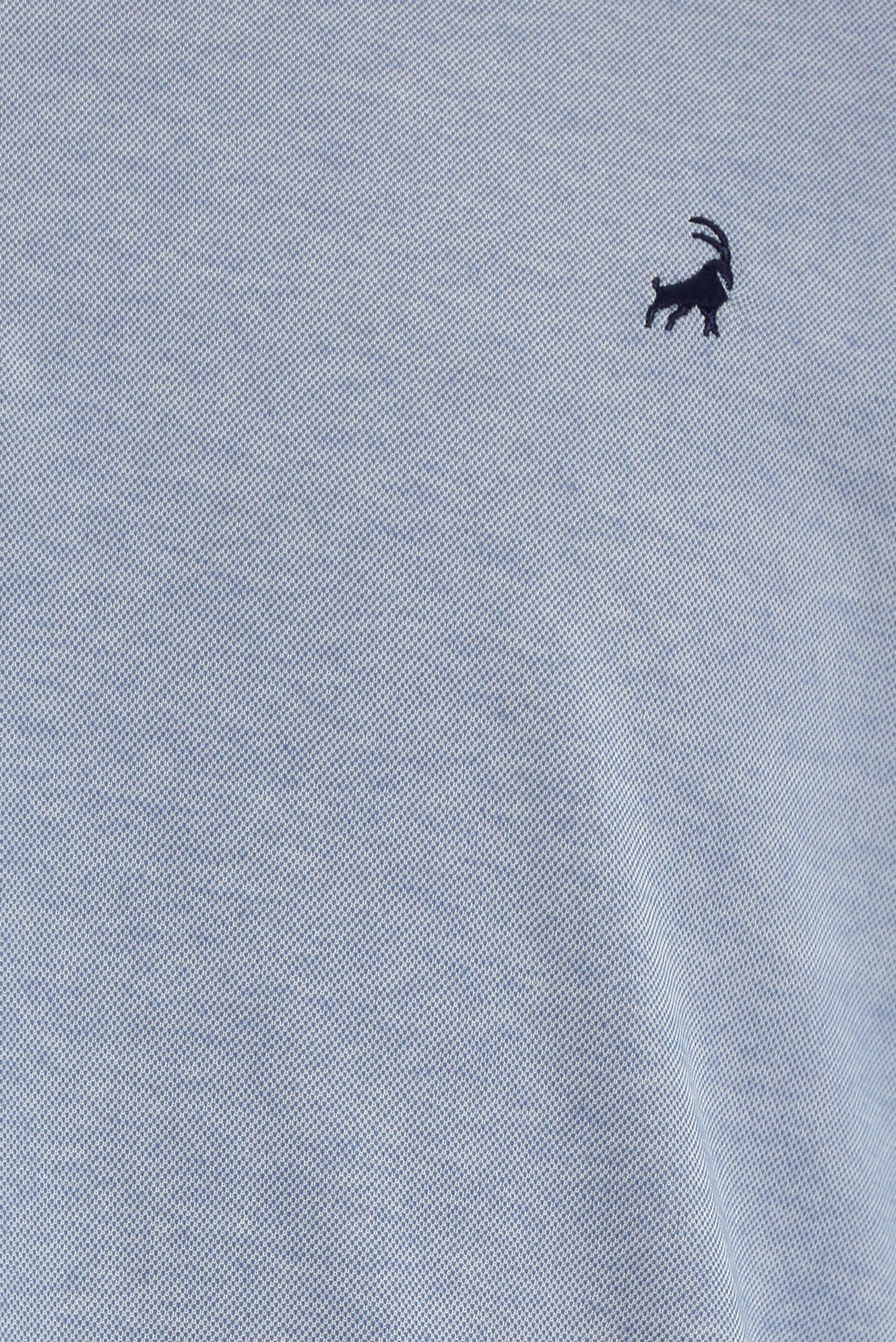 Açık Mavi Regular Fit Desenli Nakışlı Pamuklu Polo Yaka T-shirt