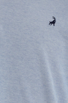 Açık Mavi Regular Fit Desenli Nakışlı Pamuklu Polo Yaka T-shirt