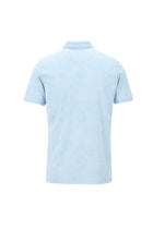 Açık Mavi Polo Yaka Regular Fit Desenli Nakışlı T-shirt