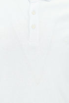 Kırık Beyaz Polo Yaka Regular Fit Desenli Nakışlı Pamuklu T-shirt