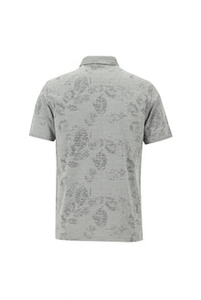 Orta Antrasit Polo Yaka Regular Fit Desenli Nakışlı T-shirt