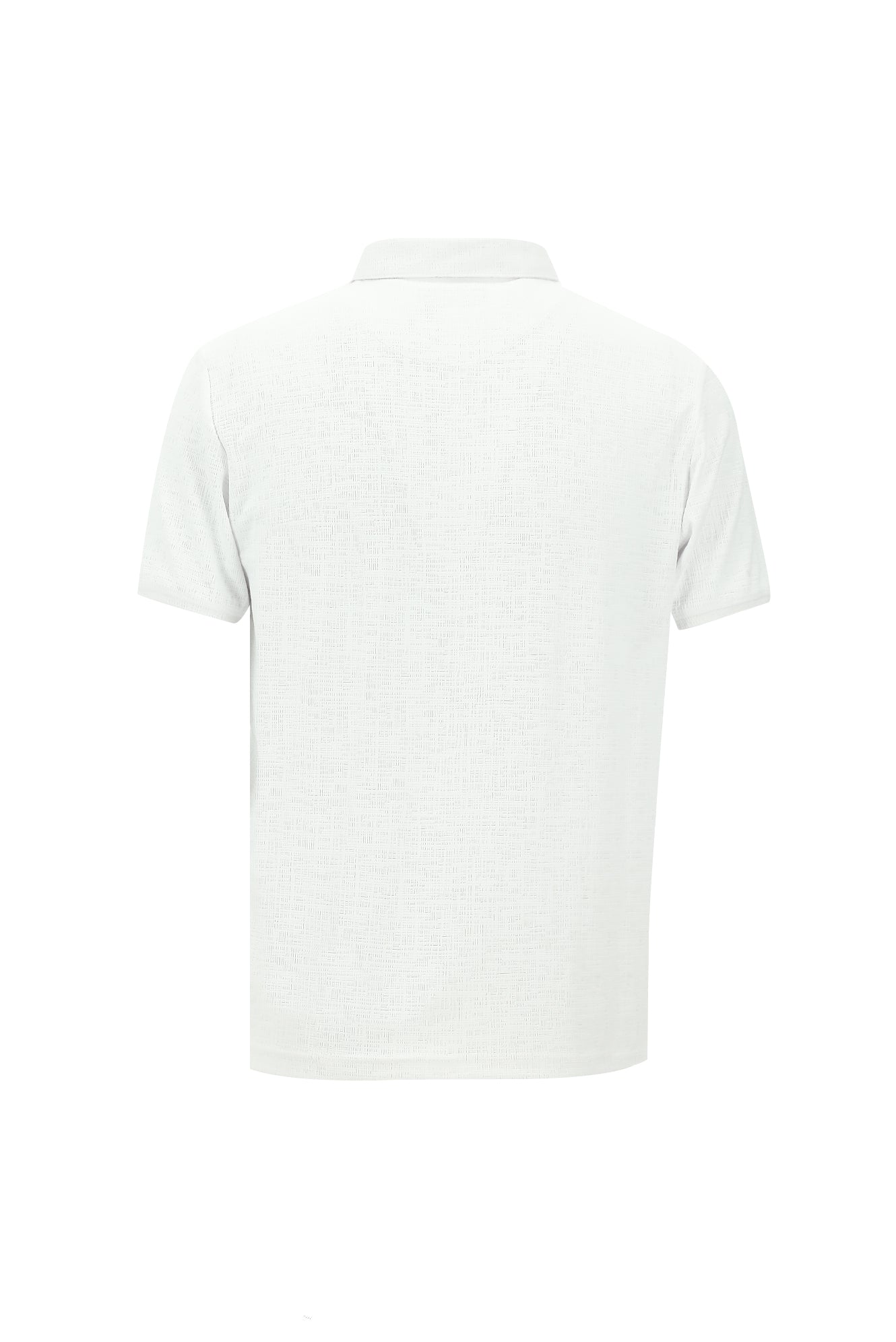 Kırık Beyaz Polo Yaka Regular Fit Desenli Pamuklu T-shirt