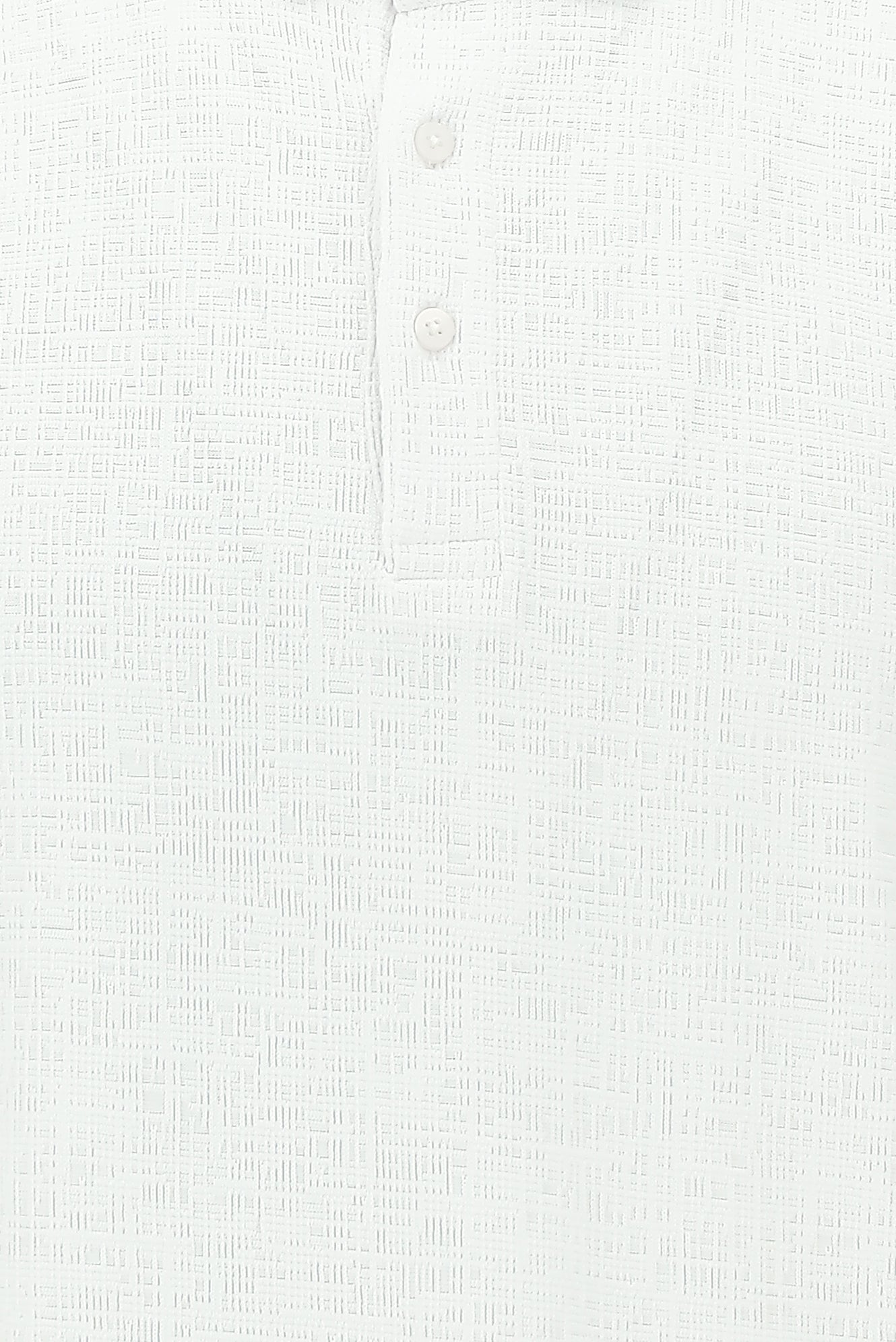 Kırık Beyaz Polo Yaka Regular Fit Desenli Pamuklu T-shirt