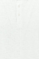Kırık Beyaz Polo Yaka Regular Fit Desenli Pamuklu T-shirt