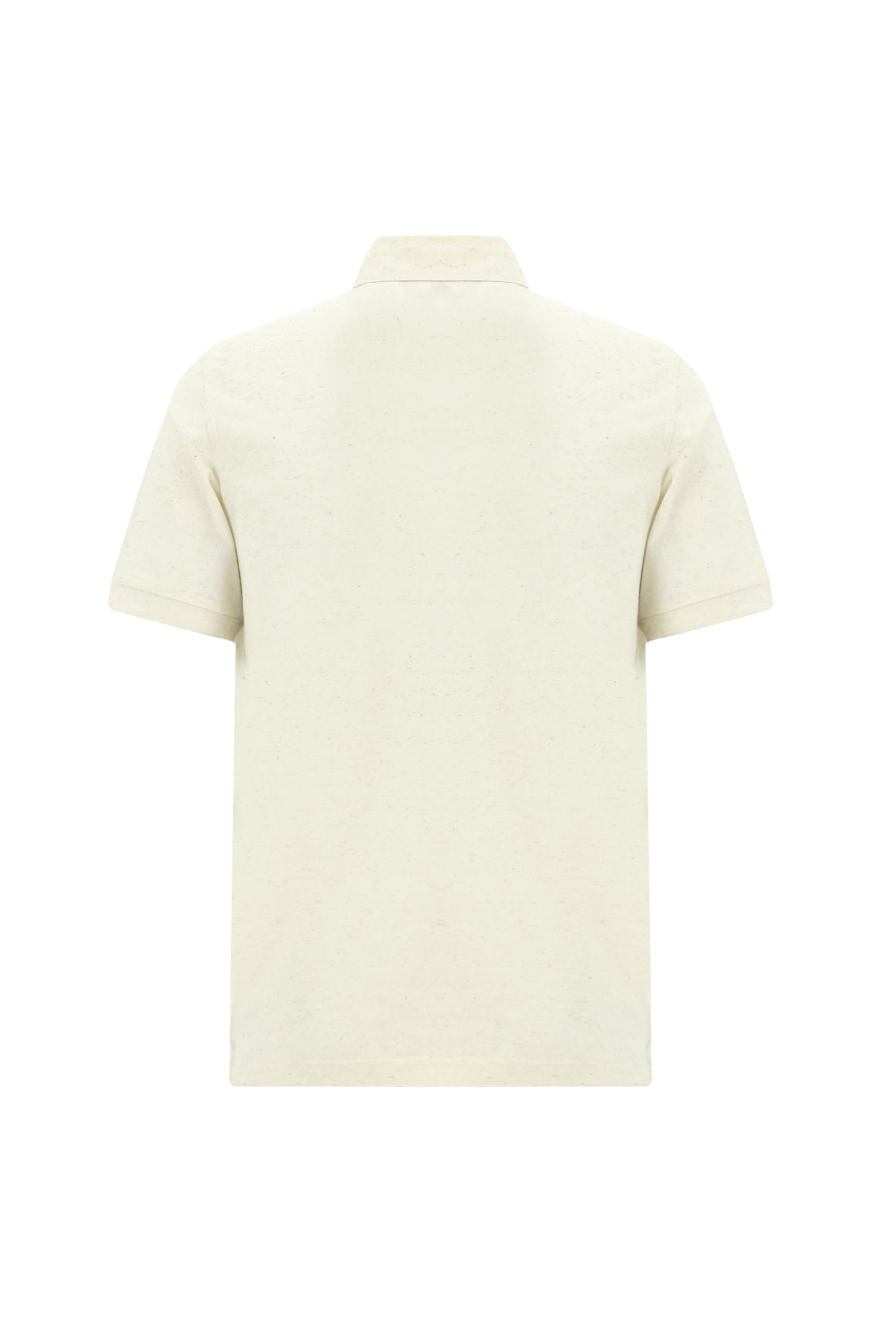 Açık Bej Polo Yaka Regular Fit Pamuklu Keten T-shirt