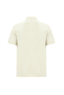 Açık Bej Polo Yaka Regular Fit Pamuklu Keten T-shirt