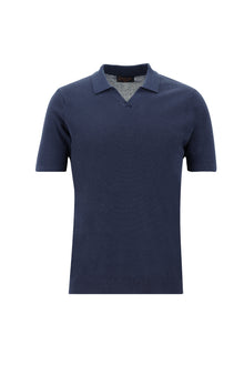 Siyah Lacivert Polo Yaka Regular Fit Pamuklu T-shirt