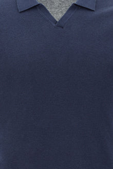 Siyah Lacivert Polo Yaka Regular Fit Pamuklu T-shirt