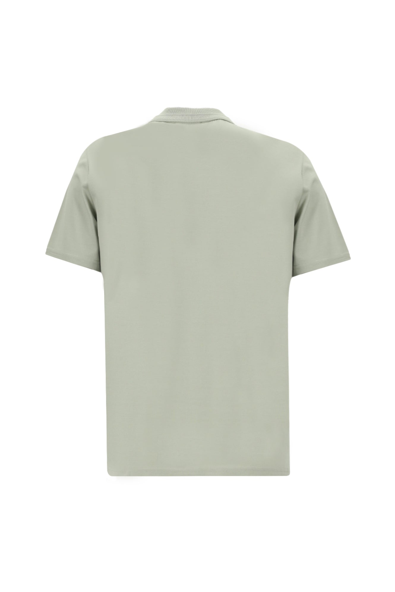 Kum Polo Yaka Slim Fit Dar Kesim Fermuarlı Nakışlı Merserize Pamuk T-shirt