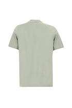 Kum Polo Yaka Slim Fit Dar Kesim Fermuarlı Nakışlı Merserize Pamuk T-shirt