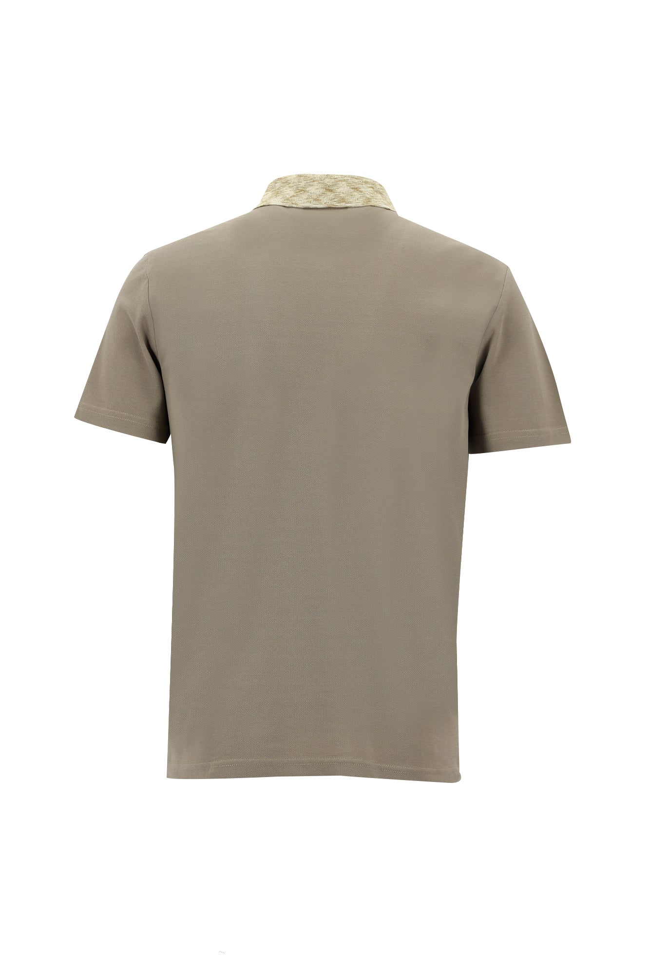 Orta Vizon Polo Yaka Slim Fit Dar Kesim Desenli Nakışlı Merserize Pamuk T-shirt