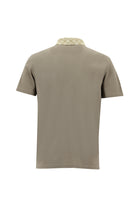 Orta Vizon Polo Yaka Slim Fit Dar Kesim Desenli Nakışlı Merserize Pamuk T-shirt