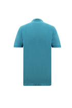 Petrol Yeşili Polo Yaka Slim Fit Dar Kesim Nakışlı Pamuk T-shirt