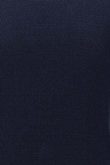 Siyah Lacivert Bisiklet Yaka Slim Fit Dar Kesim Pamuklu Triko Kazak
