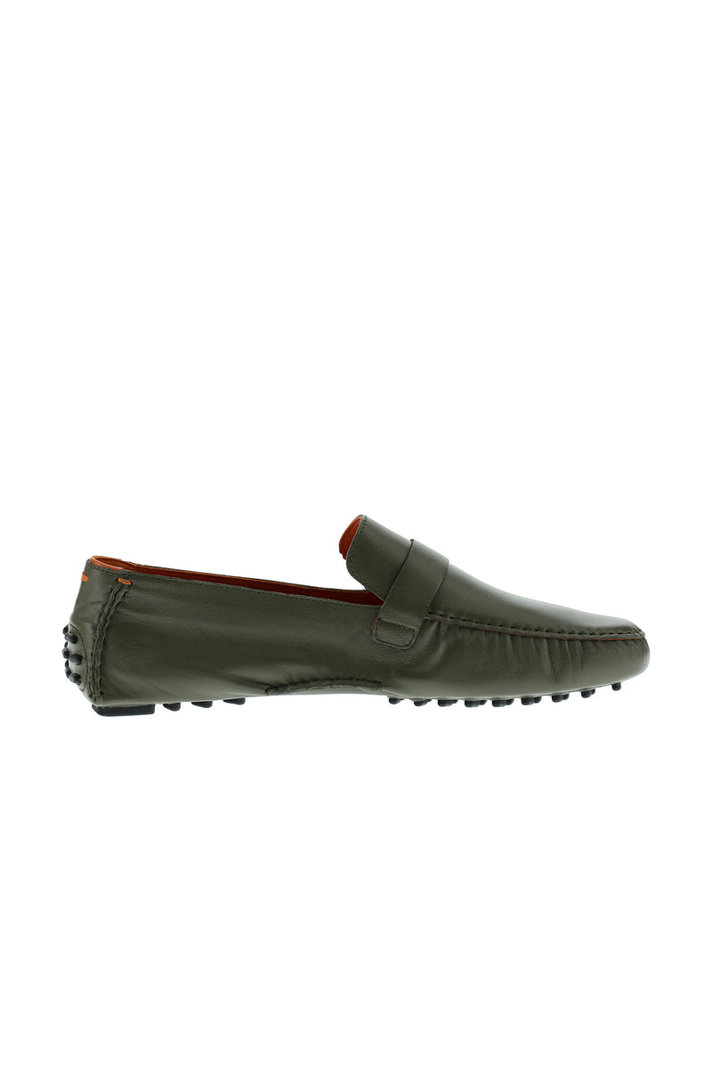 Koyu Yeşil Casual Loafer Deri Ayakkabı