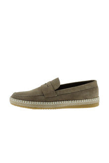 Orta Bej Süet Casual Loafer Deri Espadril Ayakkab?-Abdullah Ki??l?
