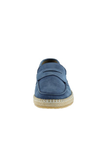 Mint Ye?ili Süet Casual Loafer Deri Espadril Ayakkab?-Abdullah Ki??l?