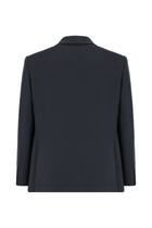 Siyah Slim Fit Dar Kesim Yünlü Desenli Ceket