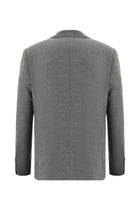 Koyu Füme Regular Fit Yünlü Desenli Ceket