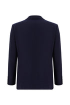 Koyu Lacivert Regular Fit Yünlü Desenli Ceket