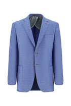 Mavi Relaxed Fit Rahat Kesim Yünlü Desenli Ceket