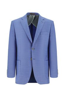 Mavi Relaxed Fit Rahat Kesim Yünlü Desenli Ceket