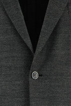 Koyu Antrasit Relaxed Fit Rahat Kesim Yünlü Desenli Ceket