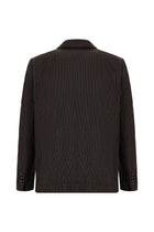 Koyu Kahve Slim Fit Dar Kesim Yünlü Desenli Ceket