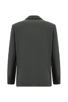 Koyu Haki 7 Drop Slim Fit Dar Kesim Yünlü Desenli Ceket-Abdullah Ki??l?
