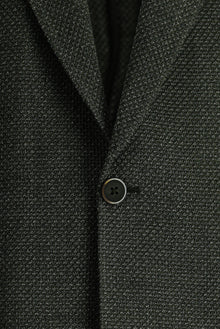 Koyu Haki 7 Drop Slim Fit Dar Kesim Yünlü Desenli Ceket-Abdullah Ki??l?