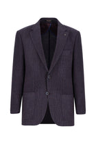 Koyu Bordo Slim Fit Dar Kesim Yünlü Desenli Ceket