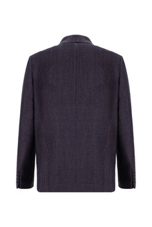 Koyu Bordo 7 Drop Slim Fit Dar Kesim Yünlü Desenli Ceket-Abdullah Ki??l?